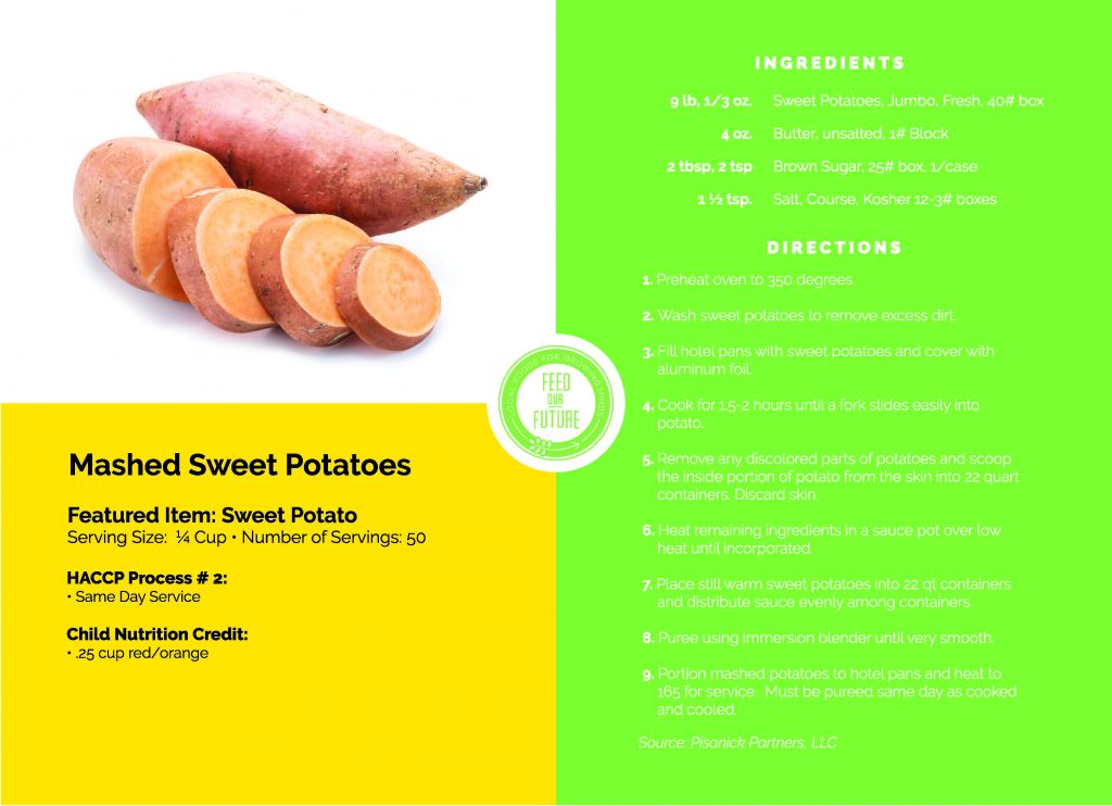 Mashed Sweet Potatoes – School Recipe | Feed Our Future