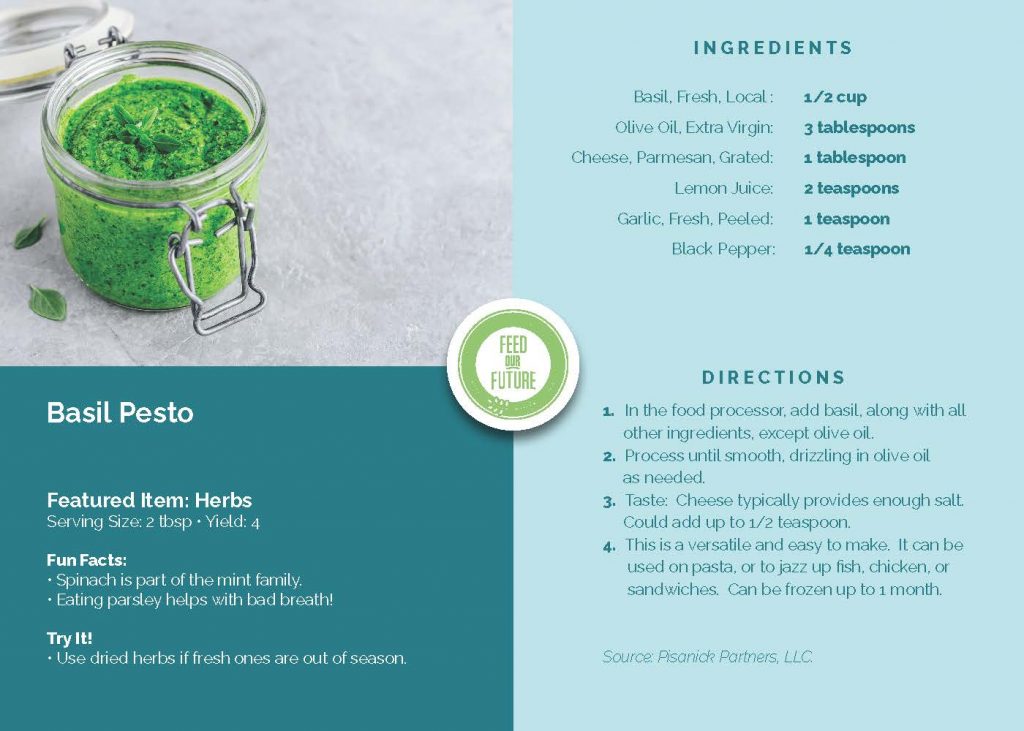 Basil Pesto Home Recipe Feed Our Future