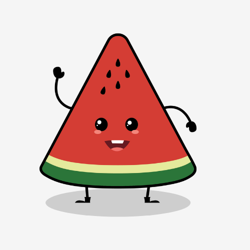 large-watermelon watermelon character slice