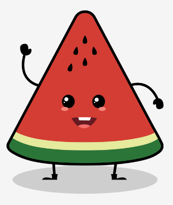 watermelon character slice