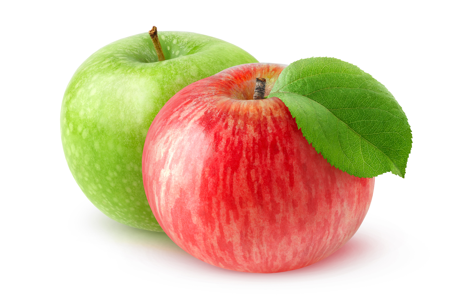 red and green apples