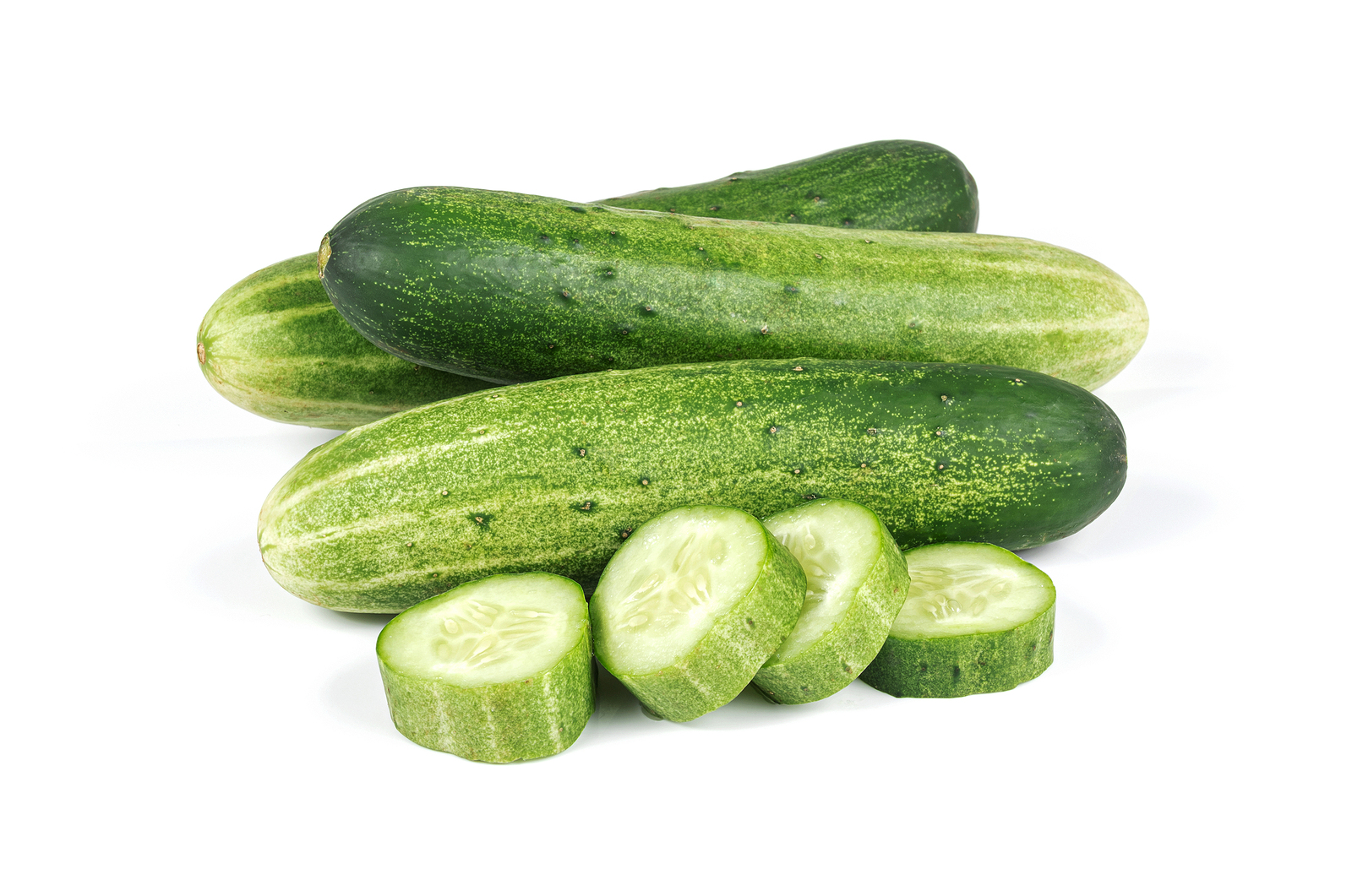 Tasty Organic Cucumber Isolated On White Background Carrots. Fresh colorful carrots on white background. Flat lay top view